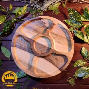 Okrugla sa podelama I nogarima